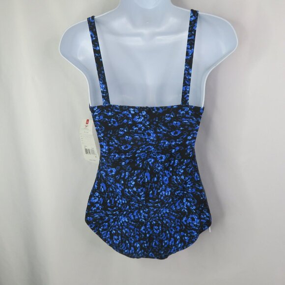Speedo Tank One Piece Swimsuit Size 6 NEW Adjustable Shelf Soft Cup Blue - Picture 5 of 12